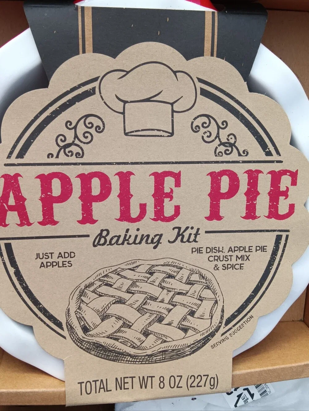 Deacon Farms Apple Pie Baking Kit with Red Pie Pan/Server